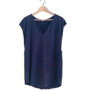 J Crew Womens Beach Tunic Top Crochet Trim V-Neck